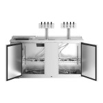 Avantco UDD-3-CT-S-8 Stainless Steel Kegerator / Beer Dispenser with (2) Quadruple Tap Tower and Club Top - (3) 1/2 Keg Capacity Avantco UDD-3-CT-S-8 Stainless Steel Kegerator / Beer Dispenser with (2) Quadruple Tap Tower and Club Top - (3) 1/2 Keg Capacity