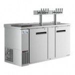 Avantco UDD-3-CT-S-8 Stainless Steel Kegerator / Beer Dispenser with (2) Quadruple Tap Tower and Club Top - (3) 1/2 Keg Capacity Avantco UDD-3-CT-S-8 Stainless Steel Kegerator / Beer Dispenser with (2) Quadruple Tap Tower and Club Top - (3) 1/2 Keg Capacity