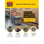 Rubbermaid® 2192463 BRUTE Gray Large Lipped Two Shelf Utility Cart with Ergonomic Handle Rubbermaid® 2192463 BRUTE Gray Large Lipped Two Shelf Utility Cart with Ergonomic Handle