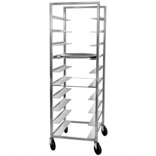 Channel AXD-OT-6 10 Pan Heavy-Duty Aluminum Oval Pan Rack - Assembled Channel AXD-OT-6 10 Pan Heavy-Duty Aluminum Oval Pan Rack - Assembled