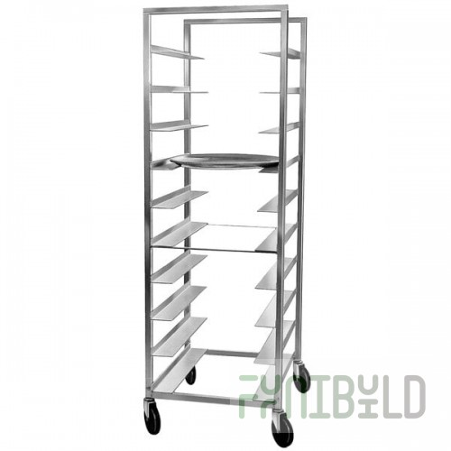 Channel AXD-OT-6 10 Pan Heavy-Duty Aluminum Oval Pan Rack - Assembled