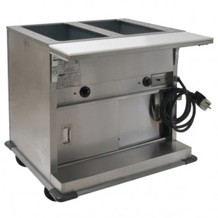 Eagle Group PHT2CB-240 Two Pan Open Well Portable Electric Hot Food Table with Sliding Doors - 240V Eagle Group PHT2CB-240 Two Pan Open Well Portable Electric Hot Food Table with Sliding Doors - 240V