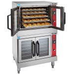 Vulcan VC44GC-LP Liquid Propane Double Deck Full Size Gas Convection Oven with Computer Controls - 100,000 BTU