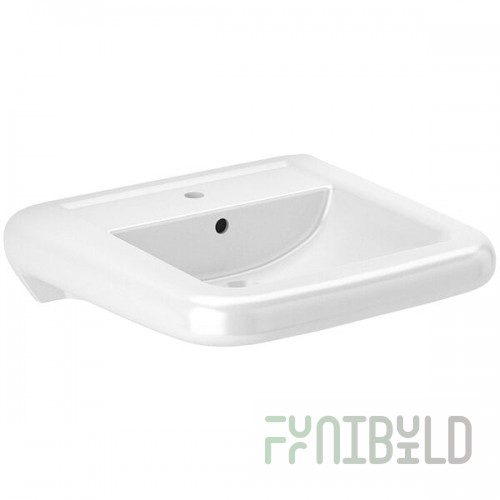 Sloan 3873175 Vitreous China Wall Mounted Ledgeback TAS Compliant Lavatory with SloanTec Glaze and Single Centerset