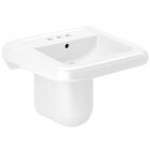 Sloan 3873175 Vitreous China Wall Mounted Ledgeback TAS Compliant Lavatory with SloanTec Glaze and Single Centerset