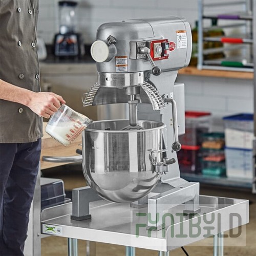 Avantco MX20WFB 20 Qt. Planetary Stand Mixer with Guard, Standard Accessories, & Flexible Silicone Blade Scraper - 120V, 1 1/2 hp