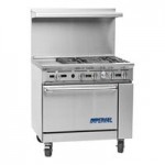 Imperial Range Pro Series IR-6-SU-C Liquid Propane 6 Burner 36 Imperial Range Pro Series IR-6-SU-C Liquid Propane 6 Burner 36