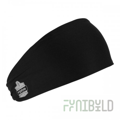 Ergodyne Chill-Its 6634 Black Performance Knit Evaporative Cooling Headband 12702