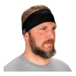 Ergodyne Chill-Its 6634 Black Performance Knit Evaporative Cooling Headband 12702 Ergodyne Chill-Its 6634 Black Performance Knit Evaporative Cooling Headband 12702