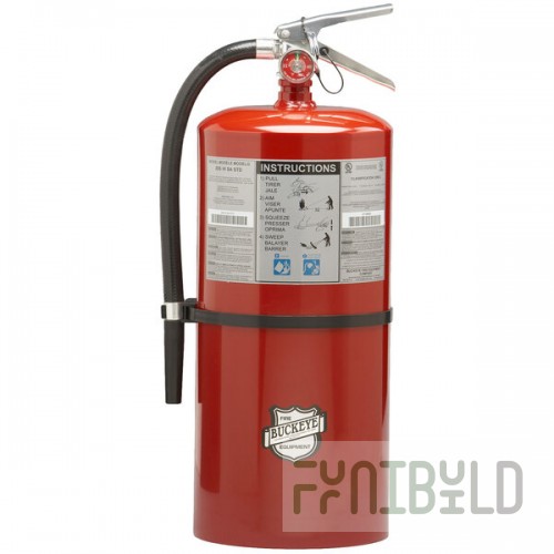 Buckeye 20 lb. Standard Dry Chemical Fire Extinguisher with Wall Mount - Rechargeable Untagged - UL Rating 120-B:C