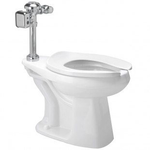Zurn Elkay One Z.WC3.AS Sensor Toilet System with ADA Height Floor Mounted Toilet and Flush Valve - 1.1 GPF