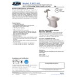 Zurn Elkay One Z.WC3.AS Sensor Toilet System with ADA Height Floor Mounted Toilet and Flush Valve - 1.1 GPF