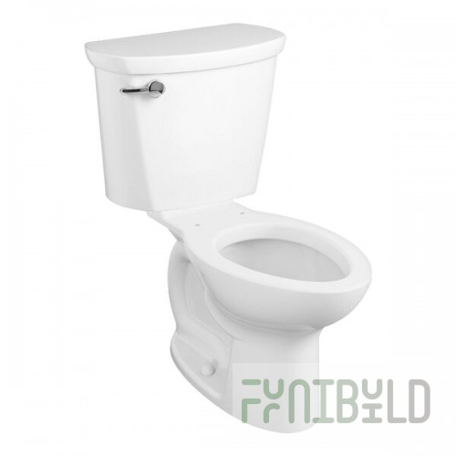 American Standard Cadet PRO 215AB104.020 White Vitreous China Floor-Mount Chair Height Elongated Toilet with High-Efficiency Tank and 10