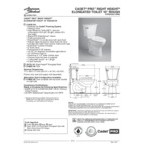American Standard Cadet PRO 215AB104.020 White Vitreous China Floor-Mount Chair Height Elongated Toilet with High-Efficiency Tank and 10