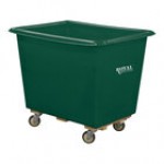 Royal Basket Trucks 10 Cu. Ft. Blue Poly Truck with Wood Base and 2 Rigid / 2 Swivel Casters R08-BLX-PTC-4UNN Royal Basket Trucks 10 Cu. Ft. Blue Poly Truck with Wood Base and 2 Rigid / 2 Swivel Casters R08-BLX-PTC-4UNN