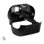 San Jamar Versatwin EcoLogic R3600REBK Black Double Roll Standard Toilet Tissue Dispenser
