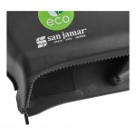 San Jamar Versatwin EcoLogic R3600REBK Black Double Roll Standard Toilet Tissue Dispenser