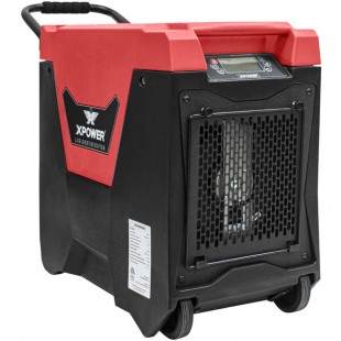 XPOWER XD-85L2-Red 145 Pint Commercial Dehumidifier with Automatic Purge Pump, Drainage Hose, Storage Compartment, and Wheels XPOWER XD-85L2-Red 145 Pint Commercial Dehumidifier with Automatic Purge Pump, Drainage Hose, Storage Compartment, and Wheels