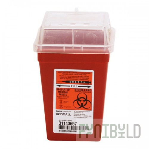 Medique 10458 1 Quart Plastic Sharps Container