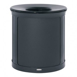 Rubbermaid® Enhance 2172850 23 Gallon Black Round Single Stream Decorative Trash Can Rubbermaid® Enhance 2172850 23 Gallon Black Round Single Stream Decorative Trash Can