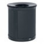 Rubbermaid® Enhance 2172850 23 Gallon Black Round Single Stream Decorative Trash Can