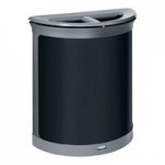 Rubbermaid® Enhance 2172850 23 Gallon Black Round Single Stream Decorative Trash Can
