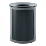 Rubbermaid® Enhance 2172850 23 Gallon Black Round Single Stream Decorative Trash Can