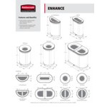 Rubbermaid® Enhance 2172850 23 Gallon Black Round Single Stream Decorative Trash Can