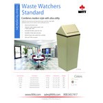 Witt Industries 1311HTWH 13 Gallon White Steel Decorative Trash Can with Swing Top Lid