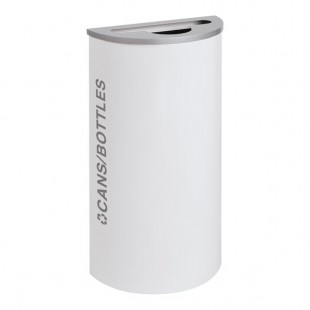Ex-Cell Kaiser RC-KDHR-C BT-WHT Black Tie Kaleidoscope White Gloss Half Round 8 Gallon Cans / Bottles Receptacle Ex-Cell Kaiser RC-KDHR-C BT-WHT Black Tie Kaleidoscope White Gloss Half Round 8 Gallon Cans / Bottles Receptacle