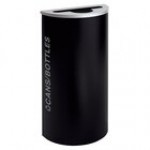 Ex-Cell Kaiser RC-KDHR-C BT-WHT Black Tie Kaleidoscope White Gloss Half Round 8 Gallon Cans / Bottles Receptacle