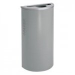 Ex-Cell Kaiser RC-KDHR-C BT-WHT Black Tie Kaleidoscope White Gloss Half Round 8 Gallon Cans / Bottles Receptacle