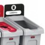 Rubbermaid® 2007910 Slim Jim Recycling Black Billboard