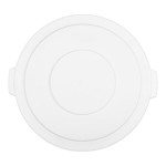 Carlisle 84103302 Bronco 32 Gallon White Flat Round Trash Can Lid Carlisle 84103302 Bronco 32 Gallon White Flat Round Trash Can Lid