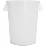 Carlisle 84103302 Bronco 32 Gallon White Flat Round Trash Can Lid Carlisle 84103302 Bronco 32 Gallon White Flat Round Trash Can Lid