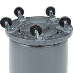 Continental Huskee 20 Gallon Gray Round Trash Can, Lid, and Dolly Kit Continental Huskee 20 Gallon Gray Round Trash Can, Lid, and Dolly Kit