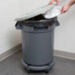 Continental Huskee 20 Gallon Gray Round Trash Can, Lid, and Dolly Kit Continental Huskee 20 Gallon Gray Round Trash Can, Lid, and Dolly Kit