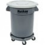 Continental Huskee 20 Gallon Gray Round Trash Can, Lid, and Dolly Kit Continental Huskee 20 Gallon Gray Round Trash Can, Lid, and Dolly Kit