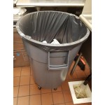 Continental Huskee 20 Gallon Gray Round Trash Can, Lid, and Dolly Kit Continental Huskee 20 Gallon Gray Round Trash Can, Lid, and Dolly Kit
