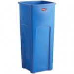 Rubbermaid® FG356988GRAY Untouchable 92 Qt. / 23 Gallon Gray Square Trash Can