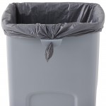 Rubbermaid® FG356988GRAY Untouchable 92 Qt. / 23 Gallon Gray Square Trash Can