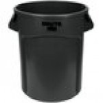 Lavex 20 Gallon Black Round Commercial Trash Can / Ingredient Bin