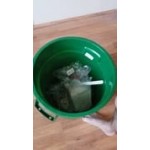 Lavex 20 Gallon Black Round Commercial Trash Can / Ingredient Bin