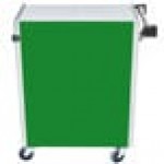 Lakeside 610G Standard-Duty Stainless Steel Three Shelf Utility Cart with Enclosed Base and Green Laminate Finish - 16 1/2 Lakeside 610G Standard-Duty Stainless Steel Three Shelf Utility Cart with Enclosed Base and Green Laminate Finish - 16 1/2