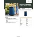 Lancaster Table & Seating 36 Gallon Heavy-Duty Round Blue Expanded Steel Outdoor Trash Can with Flat Lid