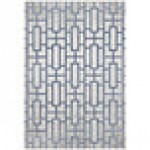 Abani Atlas Collection 4' x 6' Blue / Gray Contemporary Seamless Rectangle Area Rug