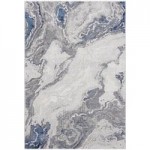 Abani Atlas Collection 4' x 6' Blue / Gray Contemporary Seamless Rectangle Area Rug