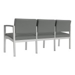 Lesro Lenox Steel Open House Asteroid Fabric 3-Seat Sofa Lesro Lenox Steel Open House Asteroid Fabric 3-Seat Sofa