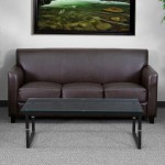 Flash Furniture BT-827-3-BN-GG Hercules Diplomat Brown Leather Sofa with Wooden Feet Flash Furniture BT-827-3-BN-GG Hercules Diplomat Brown Leather Sofa with Wooden Feet