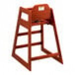 Lancaster Table & Seating Standard Height Wooden High Chair with Mahogany Finish - Unassembled Lancaster Table & Seating Standard Height Wooden High Chair with Mahogany Finish - Unassembled